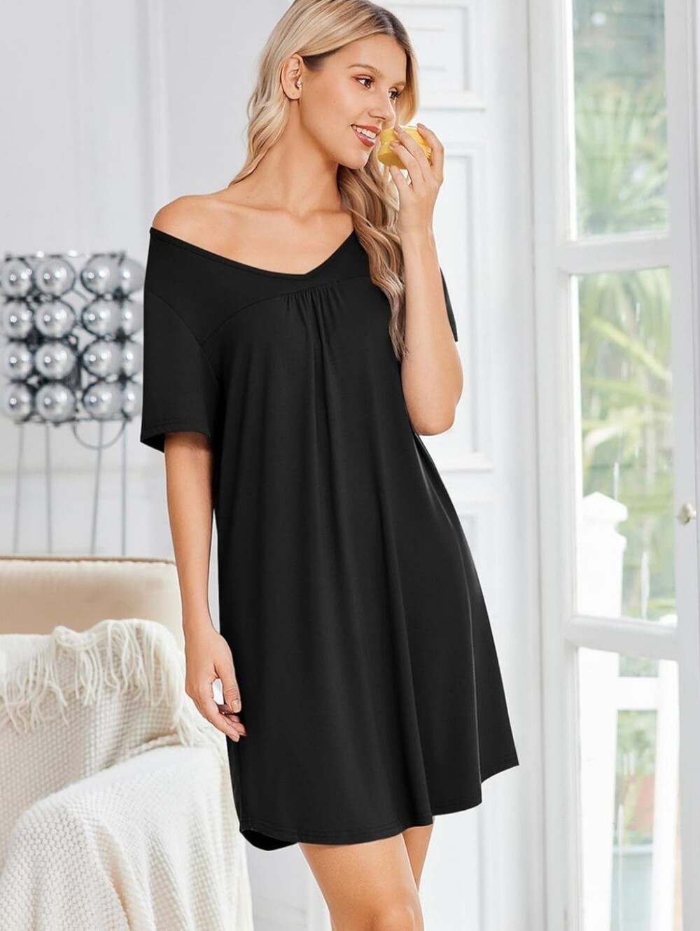 Bamboo Blend Sleep Shirt Nightgown | Size Large | NWT - Picture 4 of 5